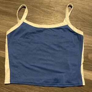 Blue and White Women's Top